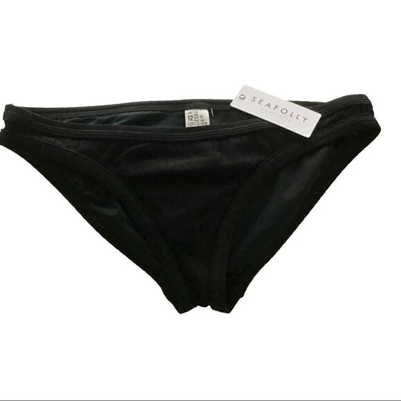 NWT Seafolly Inka Ribbed Hipster Bikini Bottom - Picture 2 of 6